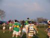 Sean McLarnon rises highest to clear the danger