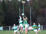 Seamus Allen challenges for a high ball