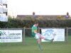 Hugh takes a side line ball
