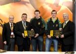 County stars Peter Graham & Dermot McCann grab the limelight (and struggle to hold up the heavy granite!)