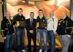 The Creggan delegates accept the awards