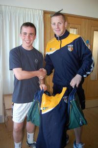 Dual player and Antrim Football Captain Paddy Cunningham wishes James all the best