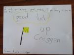 Aoife Colgan's Good Luck Message to her Daddy Stephen.