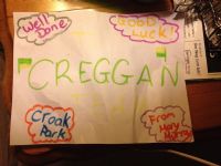 Mary Murray's Good Luck message to the Team - Up Creggan :)